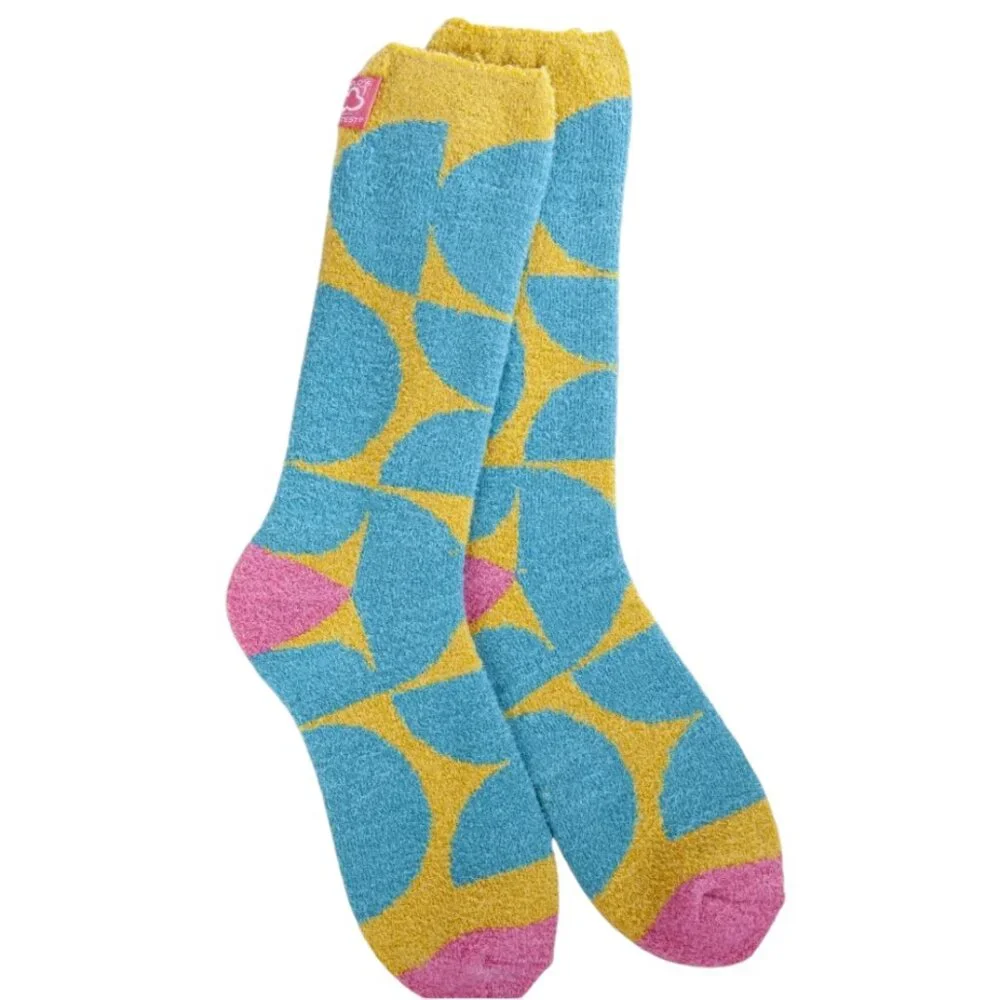 NEW Worlds Softest Socks Crew Womens Size 6-11 Cozy Cabin Spa Artsy Gift for Her